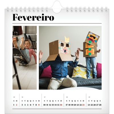 Calendário quadrado — A sair da prensa [Fevereiro]