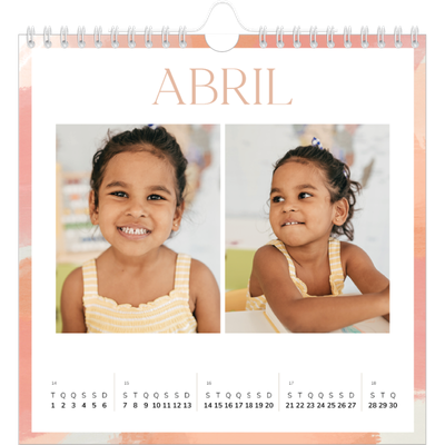 Calendário quadrado — Efeito de pincel [Abril]