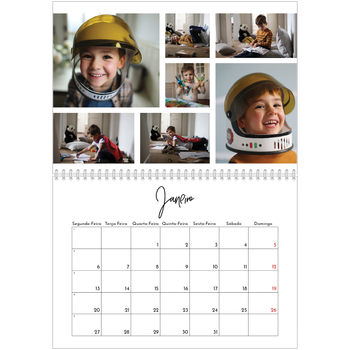 Calendário fotográfico duplo A4 — Arranjos fotográficos