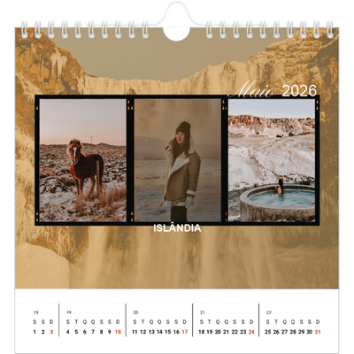 Calendário quadrado — Aventura e desejo de viajar [capa]