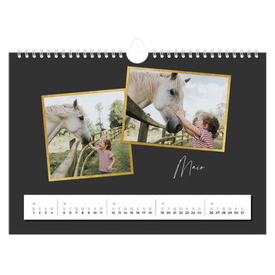 Calendário A4 horizontal — Tantas recordações [capa]