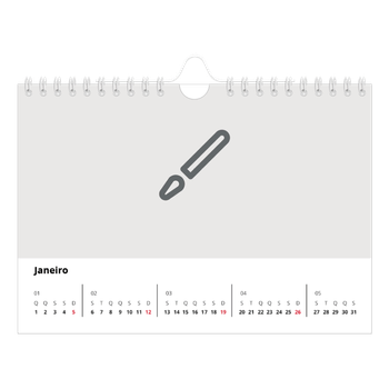Calendário de Fotografias A5 Paisagem — Desenhe o seu próprio produto