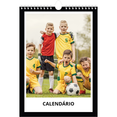 Calendário fotográfico A4 — Moldura preta [capa]