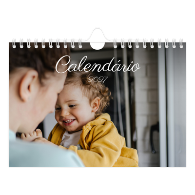 Calendário A5 horizontal — Mês escrito à mão [capa]