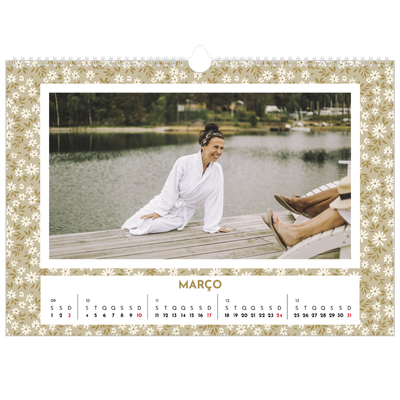 Calendário A3 Horizontal — Florescer [Março]