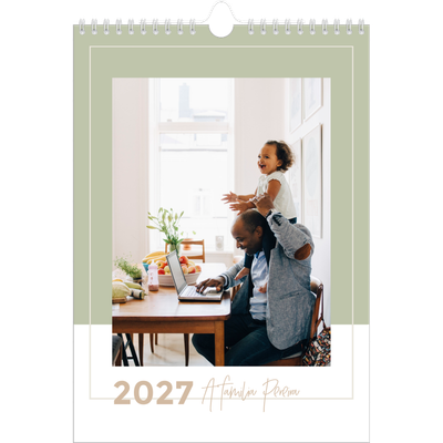 Agenda familiar A4 — Molduras em tons de terra Planner - Família de 5 [capa]