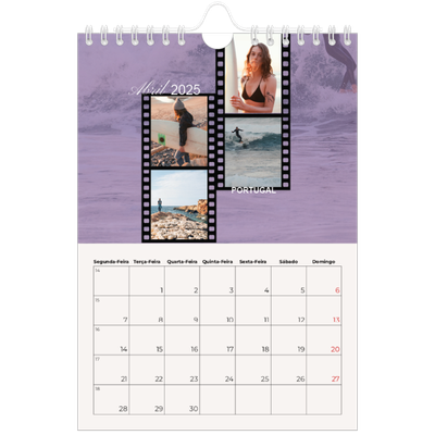 Calendário A5 — Aventura e desejo de viajar [Abril]