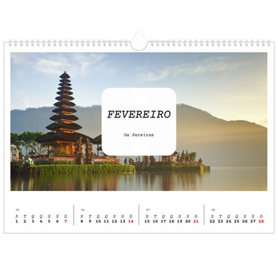 Calendário A3 Horizontal — A história completa [Fevereiro]
