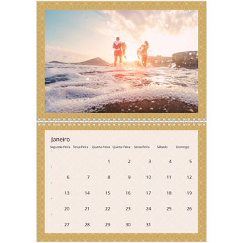 Calendário fotográfico duplo A4 — Geométrico