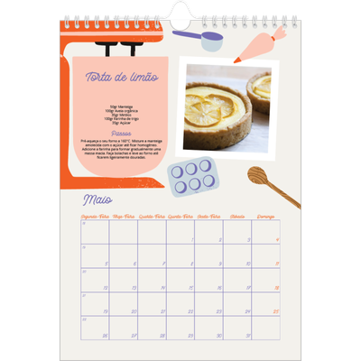 Calendário fotográfico A4 — Receitas do ano [capa]