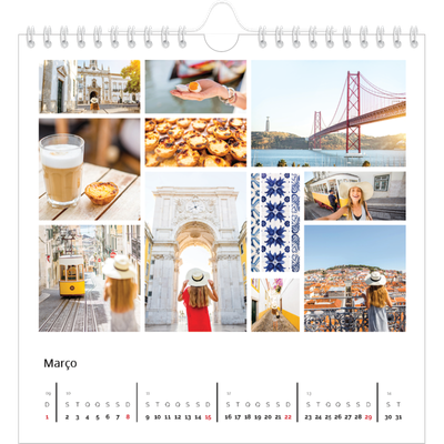 Calendário quadrado — Moldura [Março]