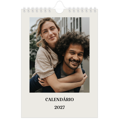 Calendário A5 — Marfim simples [capa]