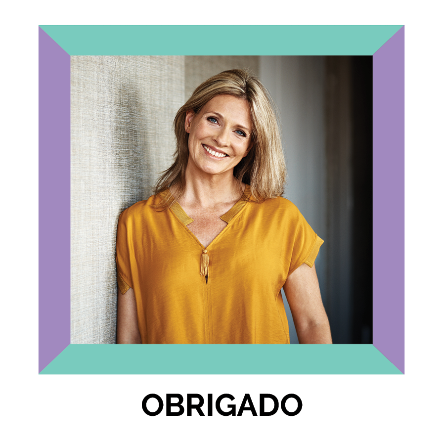 Cartões de agradecimento — Moldura bicolor