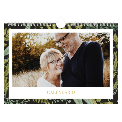 Calendário A4 horizontal — Papéis de parede florais [capa]