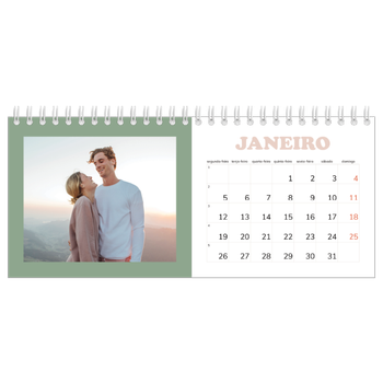 Calendário de Fotografias de Mesa — Molduras retro