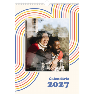 Calendário A3 — Linhas retro [capa]