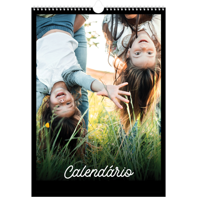 Calendário A3 — Preto mínimo [capa]