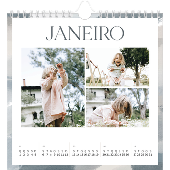 Calendário fotográfico quadrado — Efeito de pincel