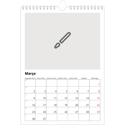 Calendário fotográfico A4 — Desenhe o seu próprio produto [Março]