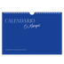 Calendário A4 horizontal — Clássico cobalto [capa]