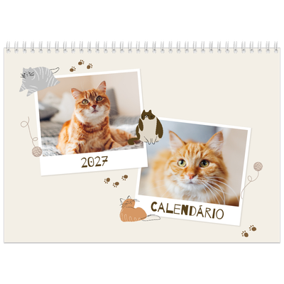 Calendário A4 duplo — Gatinho brincalhão [capa]