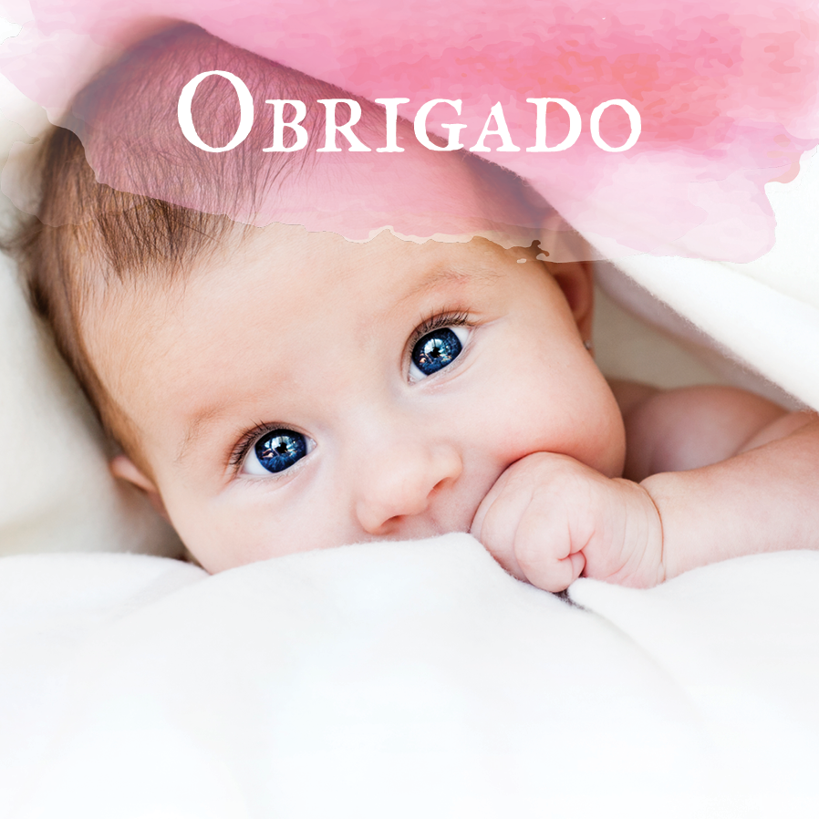 Cartões de agradecimento — Aquarela cor-de-rosa