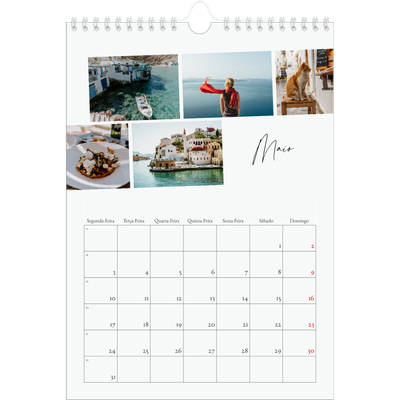 Calendário fotográfico A4 — Férias na cidade [Maio]