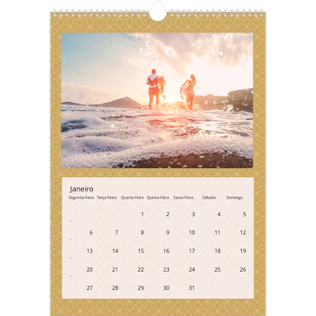 Calendário fotográfico A3 — Geométrico