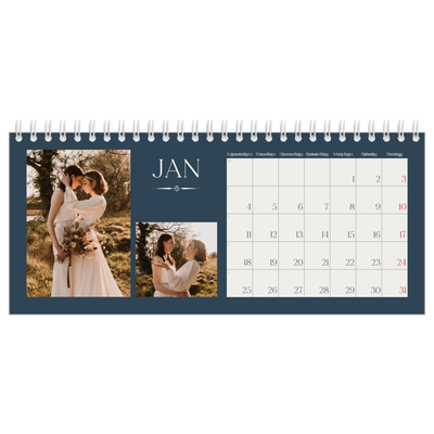 Calendários de mesa — Ardósia e serifas [Janeiro]