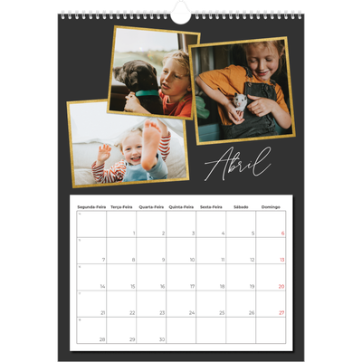 Calendário A3 — Tantas recordações [Abril]