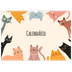 Calendário A3 Horizontal — Patas de gato e rabiscos [capa]