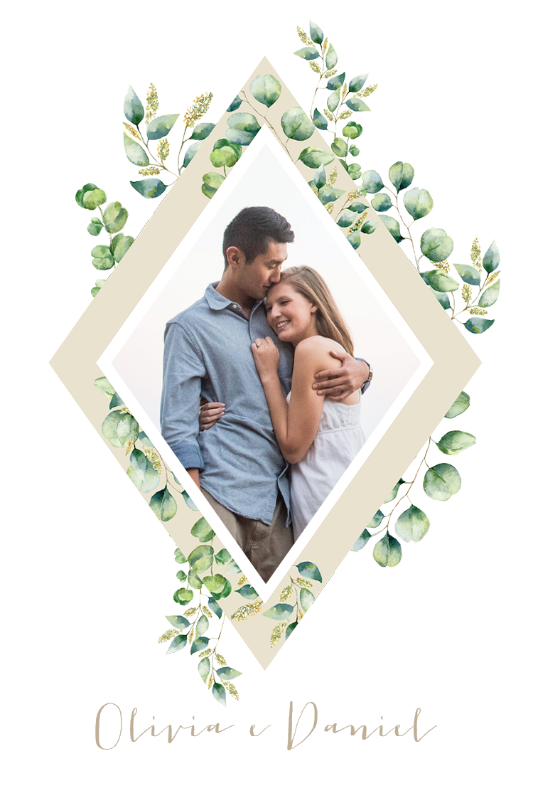 Convites — Folhas verdes