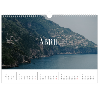 Calendário A3 Horizontal — Escapadinha infinita [Abril]