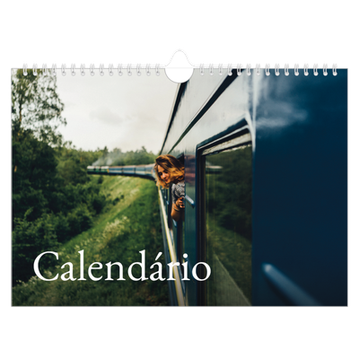 Calendário A4 horizontal — Serifa simples [capa]