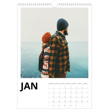 Calendário fotográfico A3 — White space