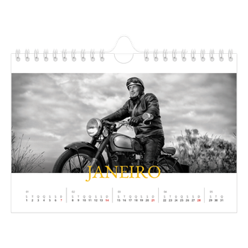 Calendário de Fotografias A5 Paisagem — Estilo Heritage