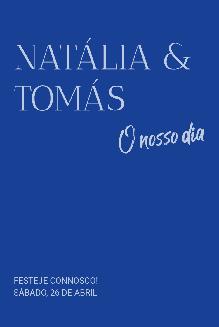 Convites — Clássico cobalto