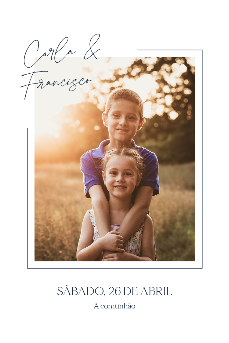 Convites — Comunhão minimalista