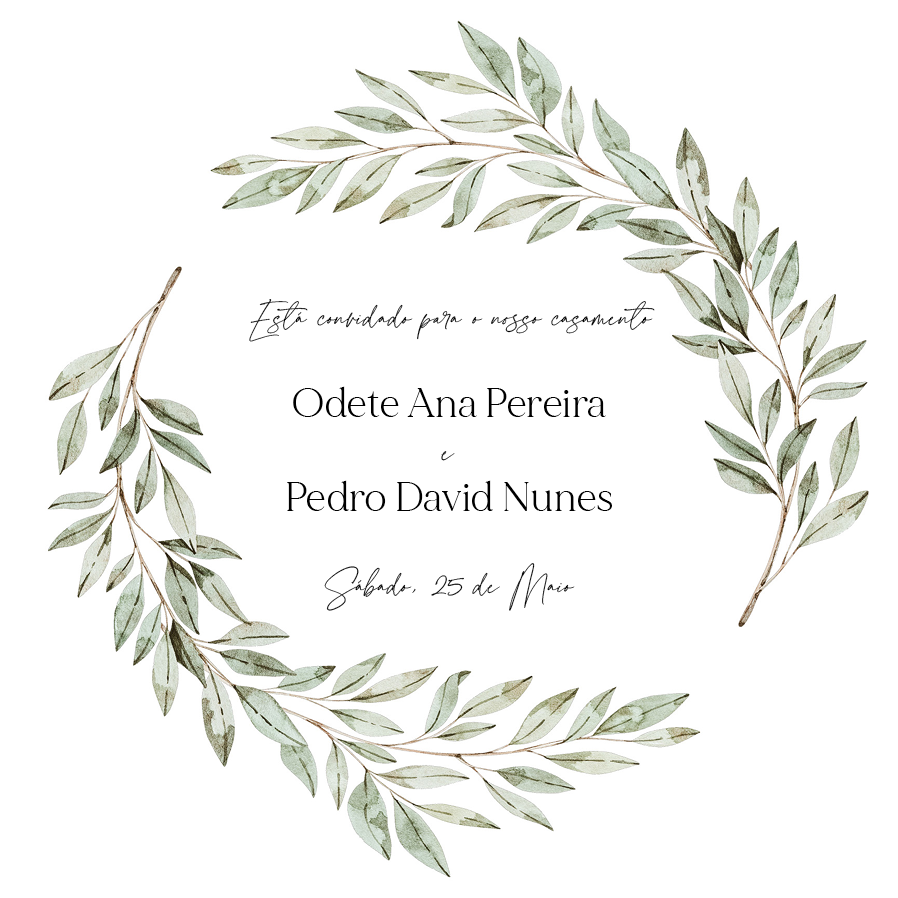 Convites — Casamento no jardim