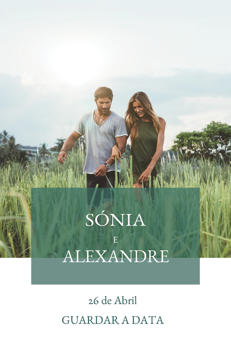 Save the date — Verde simples