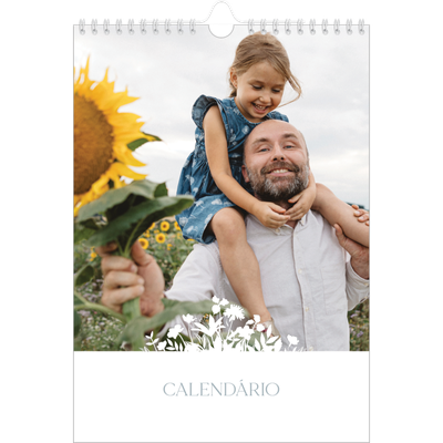 Calendário fotográfico A4 — Motivo floral [capa]
