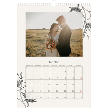 Calendário fotográfico A3 — Tinta e hera