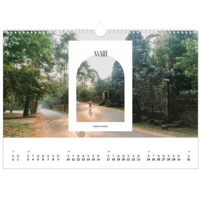 Calendário A3 Horizontal — O arco aberto [Maio]