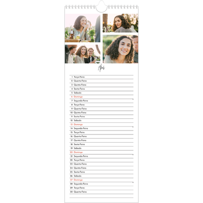 Calendário fino  — Arranjos fotográficos [Abril]