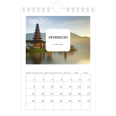 Calendário A5 — A história completa [Fevereiro]