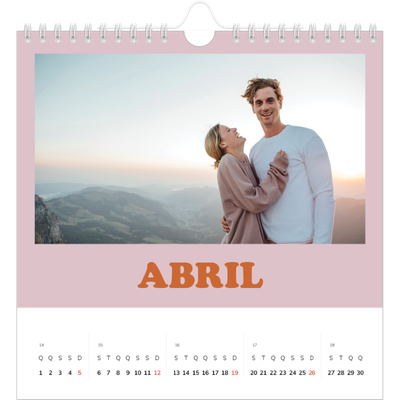 Calendário quadrado — Molduras retro [Abril]