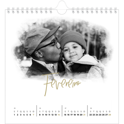 Calendário quadrado — Efeitos fotográficos [Fevereiro]