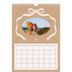 Calendário fotográfico A4 — Papel kraft e laço [capa]