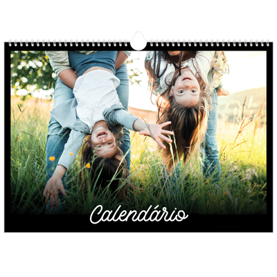 Calendário A3 Horizontal — Preto mínimo [capa]