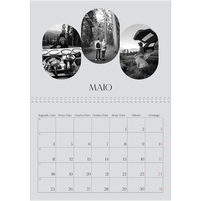 Calendário A4 duplo — A estrada aberta [capa]
